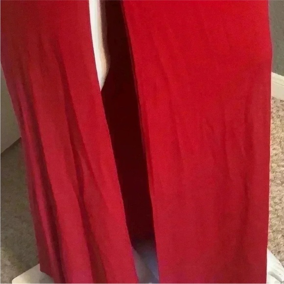 La Femme Elegant Formal Prom Red Long Maxi Dress. - Picture 7 of 11